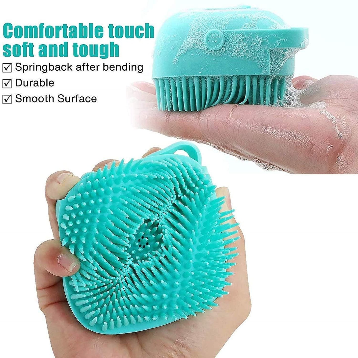 Soft Silicone Bath Brush With Hooks