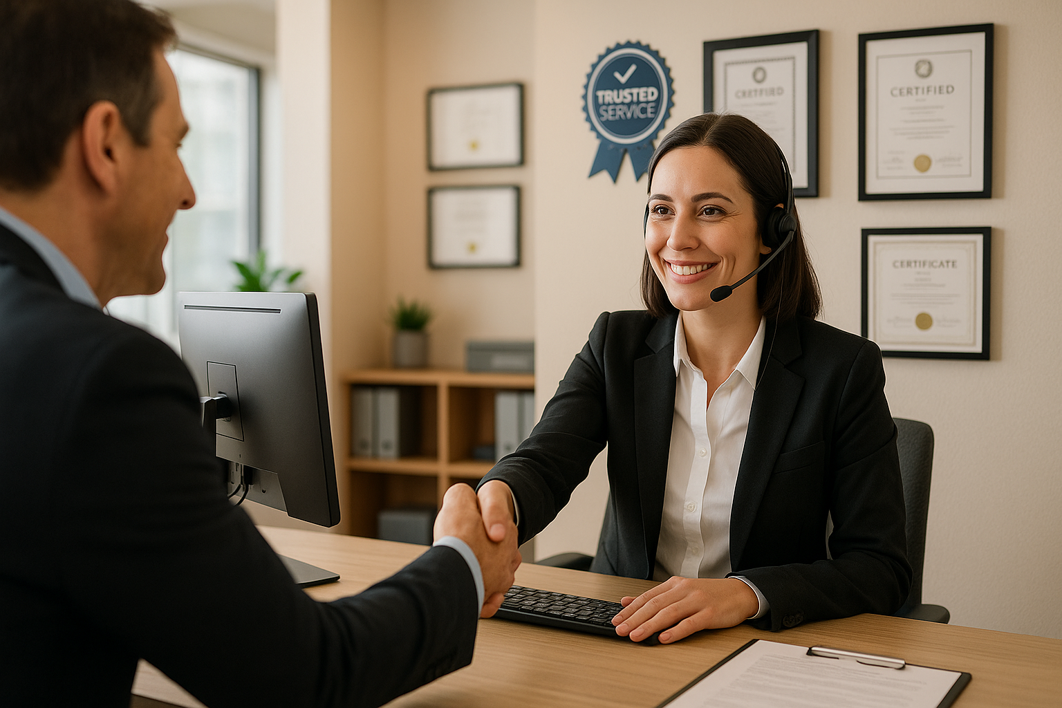 create a image for trusted service keep look realistic